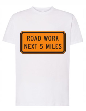 Fajny T-Shirt męski nadruk Znak Drogowy Rozm.S