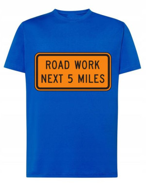 Fajny T-Shirt męski nadruk Znak Drogowy Rozm.XL