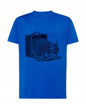 Fajny T-Shirt nadruk aparat retro Rozm.L