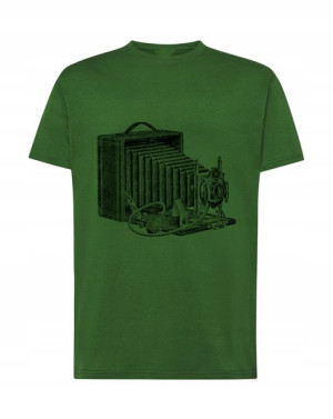 Fajny T-Shirt nadruk aparat retro Rozm.XXL