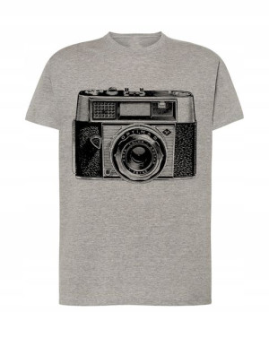 Fajny T-Shirt nadruk Aparat Vintage Rozm.3XL