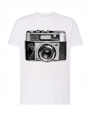 Fajny T-Shirt nadruk Aparat Vintage Rozm.XS
