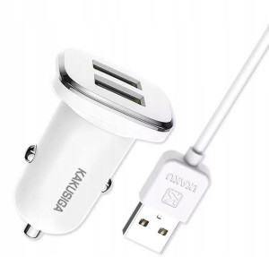 Ładowarka Samochodowa 2-USB + Kabel MICRO USB