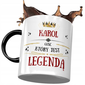 Kubek Czarny Dla Karola Kolegi Męża na Prezent