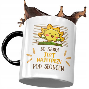 Kubek Czarny Dla Karola Kolegi Męża na Prezent