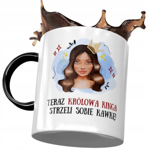 Kubek Czarny Dla Kingi Koleżanki na Prezent