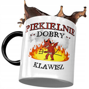 Kubek Czarny Dla Klawisza Piekielnie Dobry Klawisz
