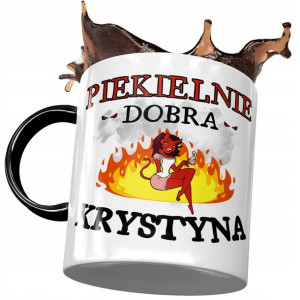 Kubek Czarny Dla Krystyny Koleżanki na Prezent