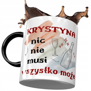 Kubek Czarny Dla Krystyny Koleżanki na Prezent