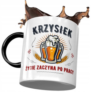 Kubek Czarny Dla Krzyśka Kolegi Męża na Prezent