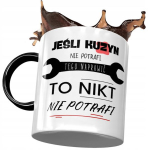 Kubek Czarny Dla Kuzyna na Urodziny na Prezent