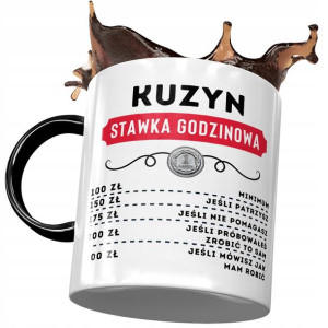 Kubek Czarny Dla Kuzyna na Urodziny na Prezent