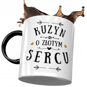 Kubek Czarny Dla Kuzyna na Urodziny na Prezent