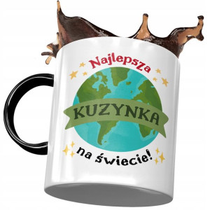 Kubek Czarny Dla Kuzynki na Urodziny na Prezent