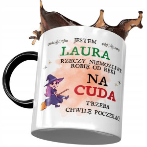 Kubek Czarny Dla Laury Koleżanki Przyjaciółki Żony
