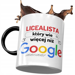 Kubek Czarny Dla Licealisty Wie Więcej niż Google