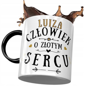 Kubek Czarny Dla Luizy Żony Koleżanki na Prezent