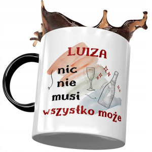 Kubek Czarny Dla Luizy Żony Koleżanki na Prezent