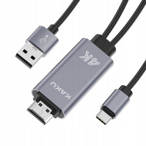 KAKU Adapter HDMI 4K do USB-C TYP C v3.1 MHL do TV