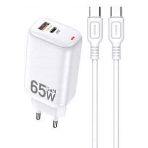 Kaku Ładowarka Usb Usb-c 65w Pd Qc 3.0 Gan Kabel