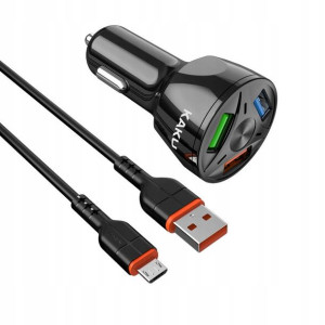 Kaku Ładowarka Samochodowa Quick Charge Usb Kabel