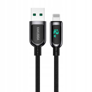 Kaku Kabel Usb Iphone Z Miernikiem Prądu 5a 12w Qc