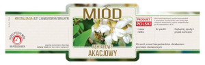 Paczka etykiet ozdobnych na miód akacjowy (100szt) - wzór E244