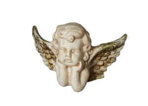 Aniołek Amorek Mały Marzyciel Kręcone Włoki Figurka Gipsowa GIFT