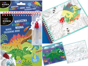 Magiczna KOLOROWANKA WODNA Dinozaury WIELORAZOWA