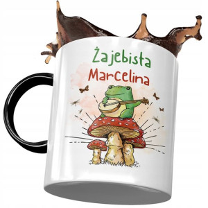 Kubek Czarny Dla Marceliny Koleżanki na Prezent