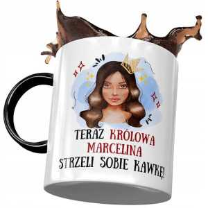 Kubek Czarny Dla Marceliny Koleżanki na Prezent