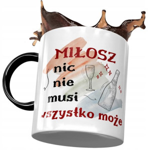 Kubek Czarny Dla Miłosza Męża Kolegi na Prezent