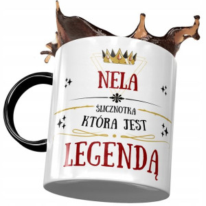 Kubek Czarny Dla Neli Żony Koleżanki Prezent