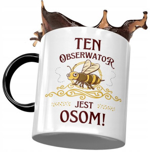 Kubek Czarny Dla Obserwatora Obserwator Jest Osom