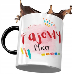 Kubek Czarny Dla Oficera Fajowy Oficer Prezent