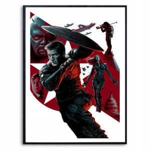 PLAKAT 32x45cm KAPITAN AMERYKA Różne FILMY Wzory