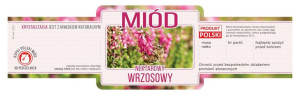 Paczka etykiet ozdobnych na miód wrzosowy (100szt) - wzór E238