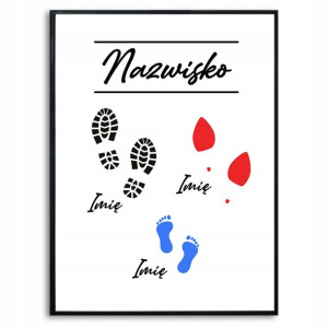Plakat Ozdobny 32x44 Personalizowany Footprint