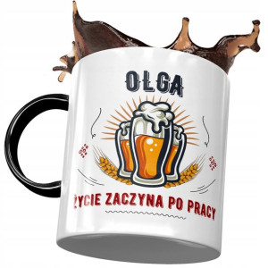 Kubek Czarny Dla Olgi Koleżanki Żony na Prezent