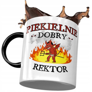 Kubek Czarny Dla Rektora Piekielnie Dobry Rektor