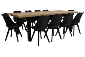 Zestaw 10x krzesła SKANYDAWSKIE + DUŻY stół 100x200 rozkładany do 3m
