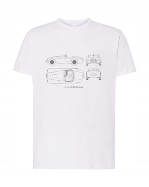 Fajny T-shirt nadruk Ferrari 166 KLASYK r.M