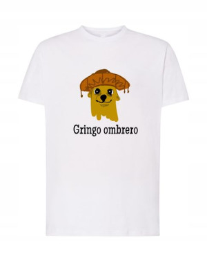 Fajny T-Shirt nadruk piesek Gringo ombrero r.L