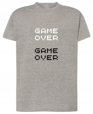 Fajny T-Shirt napis nadruk GAME OVER Rozm.L