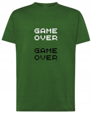 Fajny T-Shirt napis nadruk GAME OVER Rozm.M
