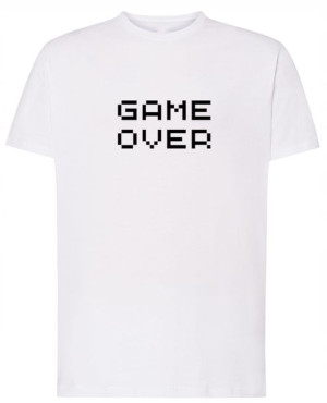 Fajny T-Shirt napis nadruk GAME OVER Rozm.M