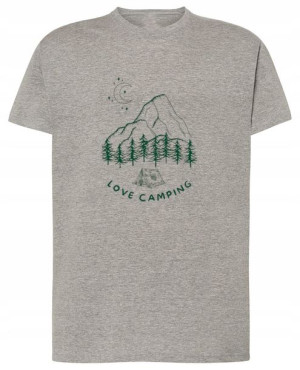 Fajny T-Shirt wyprawa nadruk Kemping Love Rozm.3XL
