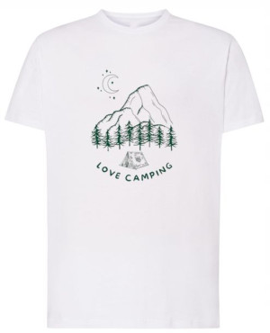 Fajny T-Shirt wyprawa nadruk Kemping Love Rozm.L