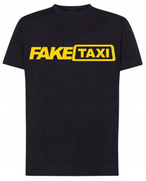 Fake Taxi Męski T-shirt Logo Śmieszny Rozm.4XL