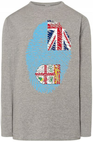Fiji Flaga Odcisk Bluza Longsleeve Rozm.M
